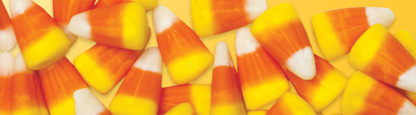 A bunch of candy corn pieces