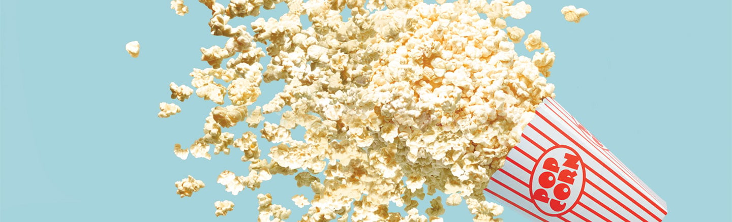 Image of popcorn pouring from a bag