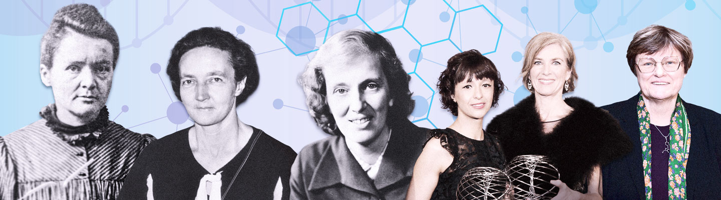 Image of six female Nobel winners